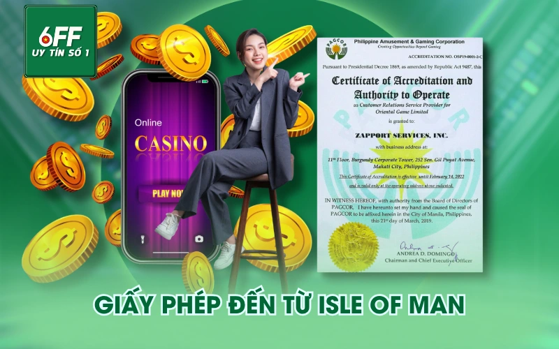 Giấy phép đến từ Isle of Man